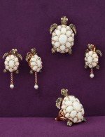 Кольцо из золота 585 пробы c эмалью и бивнем мамонта