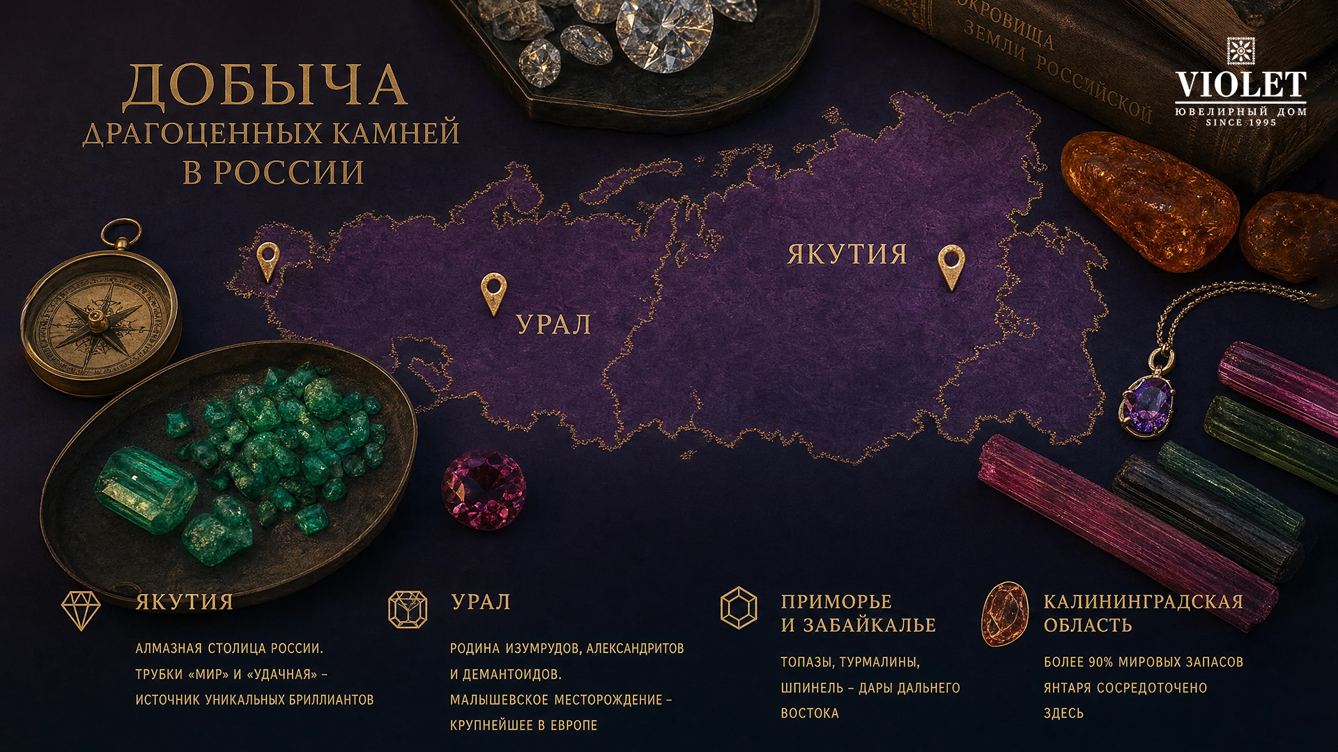 Добыча драгоценных камней в России: Якутия, Урал и другие регионы